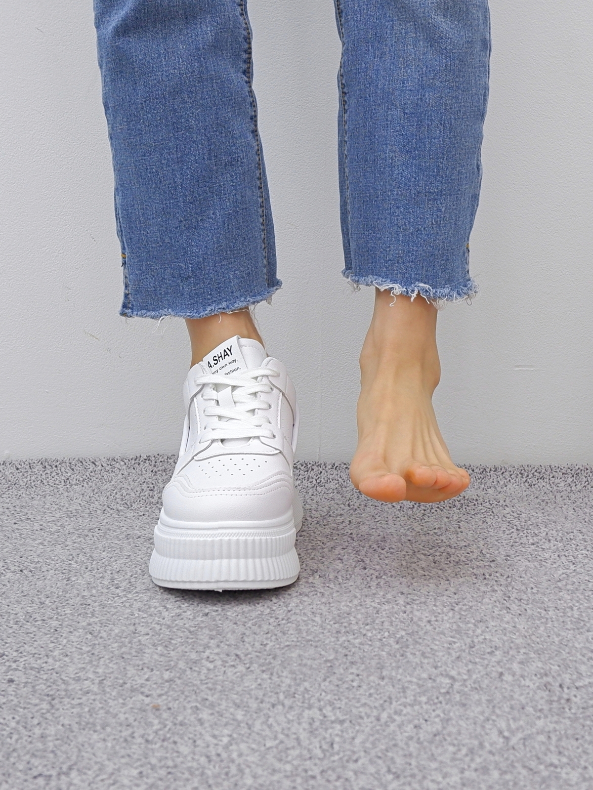 [225cm단독입고/+9CM👍] 키높이 플랫폼 통굽 스니커즈 운동화 상세 이미지 2