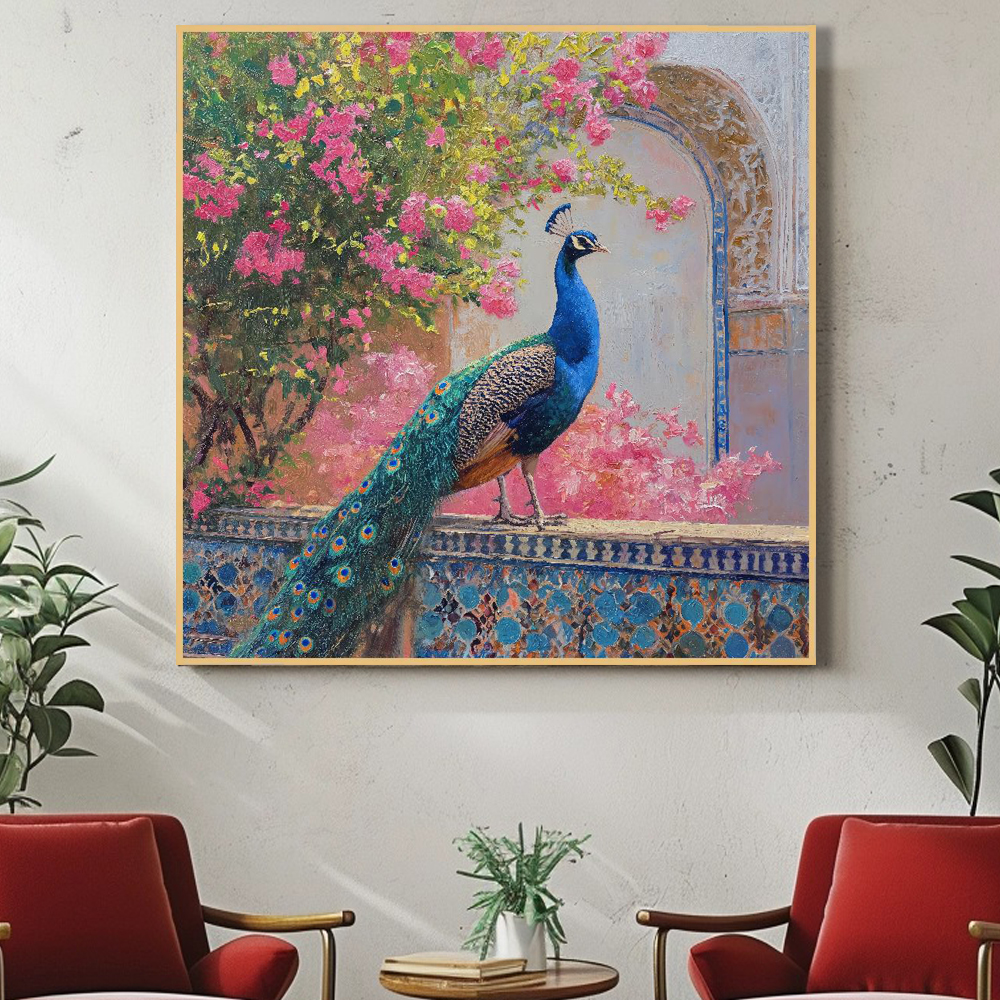 꽃과공작 80cm x 800cm 무광화이트 알루미늄액자 - 상세 이미지 2