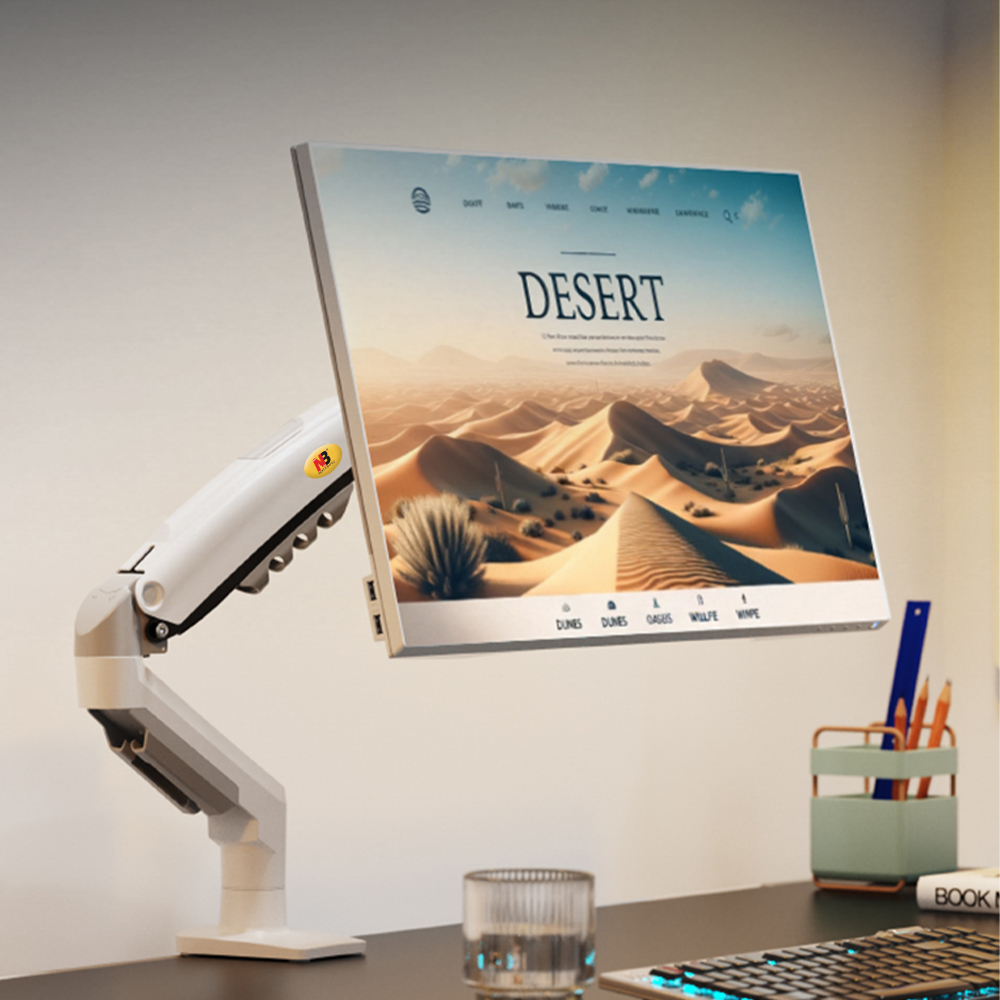 노스바유 NB F80 싱글 모니터암 거치대 화이트