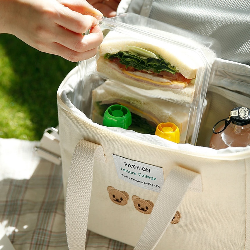 곰돌이 이유식 쿨러 백 미니 보냉 가방 아이스 박스 휴대용