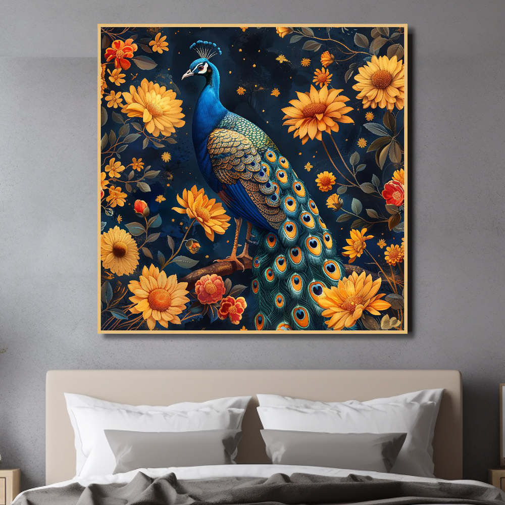 꽃과공작 80cm x 800cm 무광화이트 알루미늄액자 - 상세 이미지 4