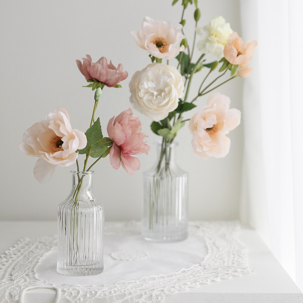 커피 테이블 미니 유리 인테리어 오브제 화병 디퓨저 감성 드라이 플라워 공병 유리병 A소