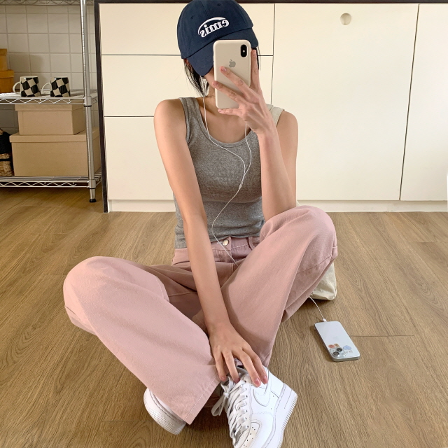 ❤20%쿠폰❤ [MOMENT JOY/국내제작/라운드,스퀘어넥] 카엘리 쫀쫀 베이직 라운드 기본 이너 골지 사계절 민소매 단가라 나시 상세 이미지 26