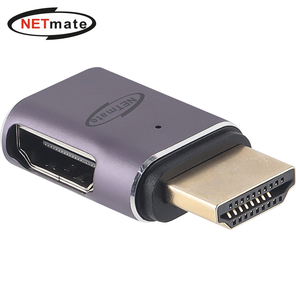 강원전자 넷메이트 HDMI 2.1 M/F 오른쪽 꺾임 젠더 NM-HG2102 - 상품 이미지
