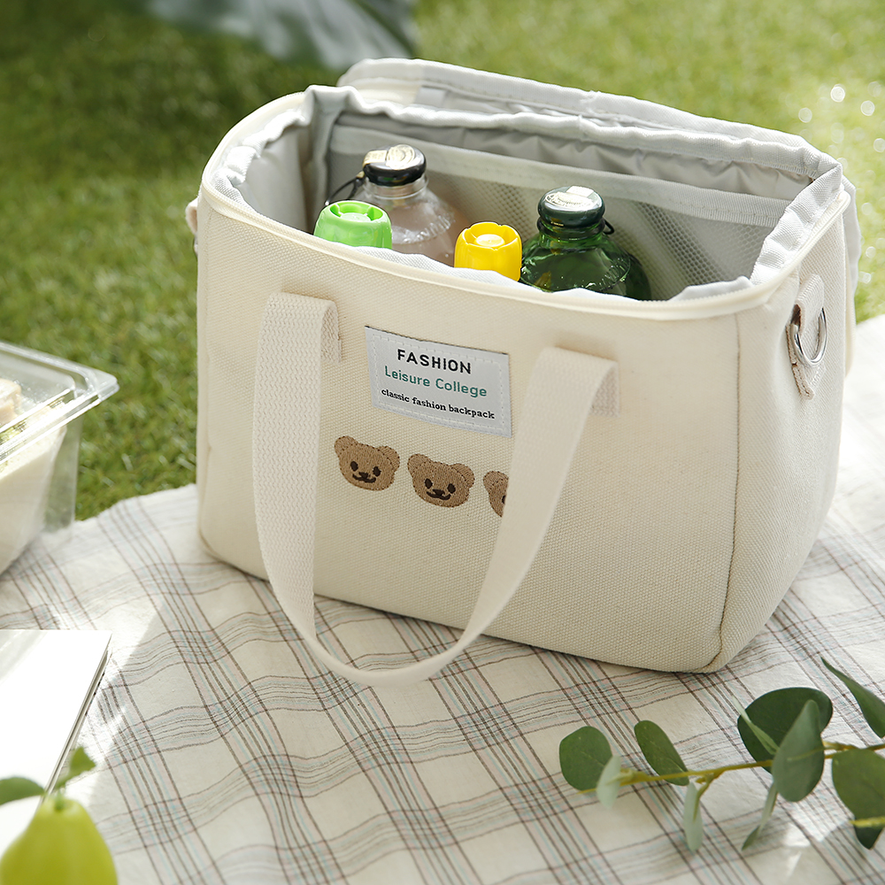 플라라 곰돌이 아이스가방 이유식 캠핑 쿨링 보냉백 미니 아이스 쿨러백