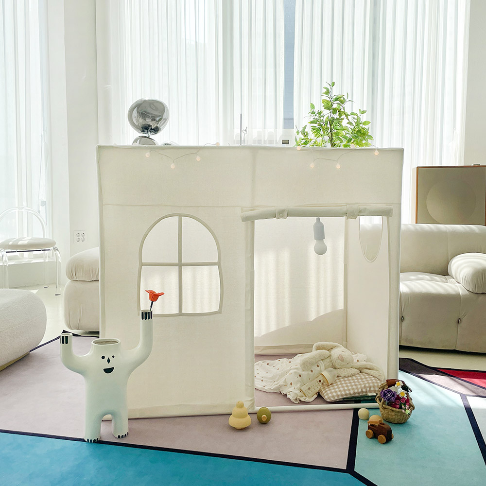 심플룸 직사각 아기 텐트 인디언 유아 키즈 플레이하우스 어린이
