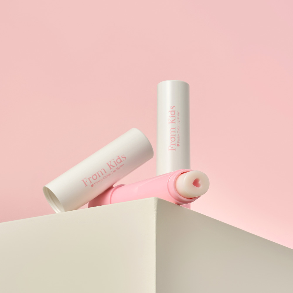 [1+1]프롬키즈 하트 보습 립밤 2종 유아 어린이 초등 판테놀 핑크 컬러체인지 립스틱 - 상세 이미지 2