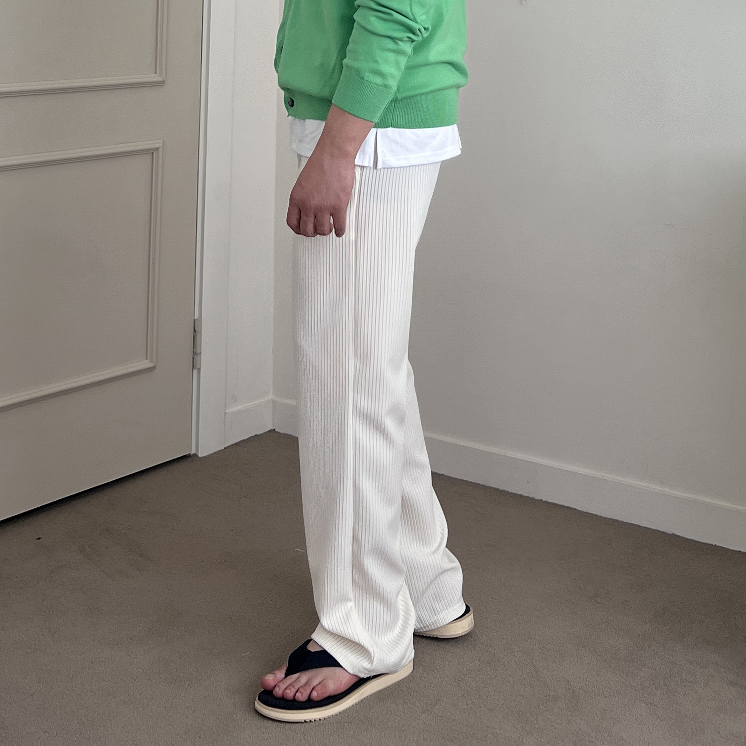 1+1 남자플리츠팬츠 남자와이드팬츠 여름슬랙스 냉장고바지 - 상세 이미지 2