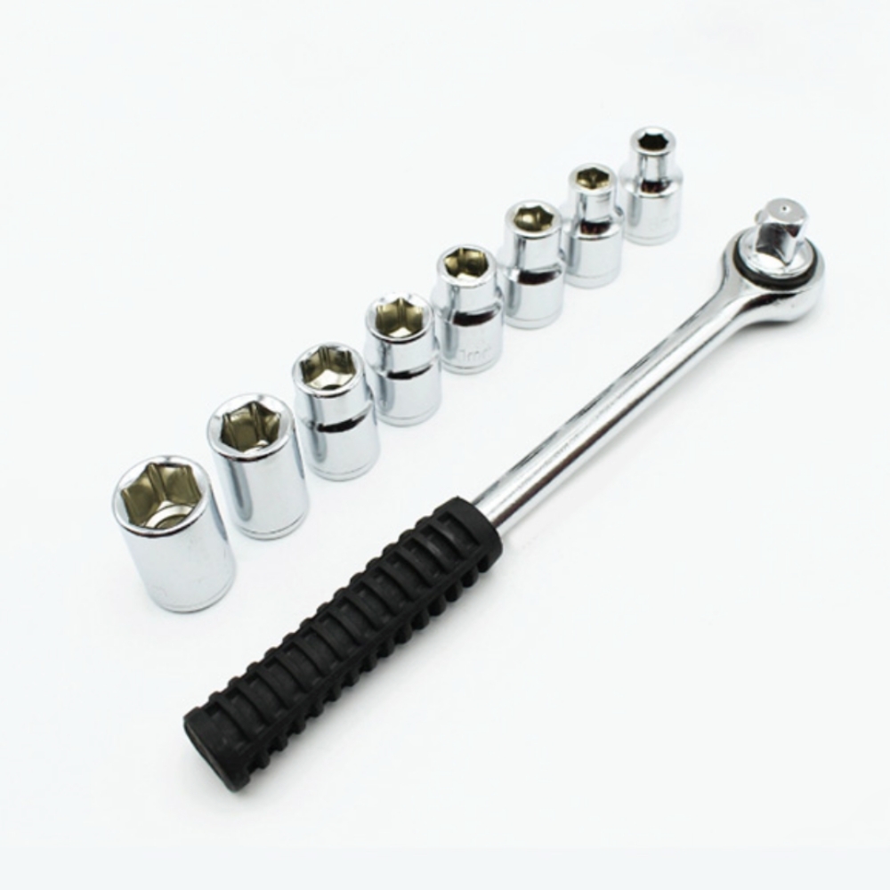 가정용공구 휴대용자동차정비복스렌치 자가정비깔깔이렌치 8종세트 8mm 17mm - 상품 이미지