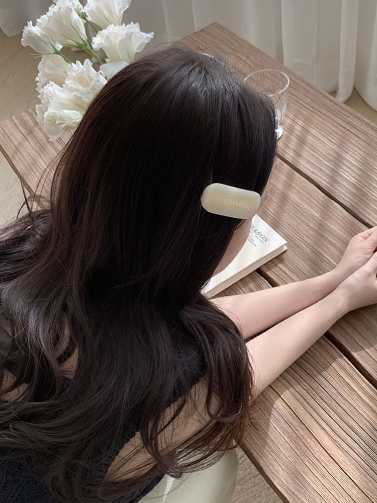 셀프러브 플렉시글라스 헤어클립 - 사이드 포인트 옆머리고정 단발머리 반묶음 머리핀 - 상세 이미지 2