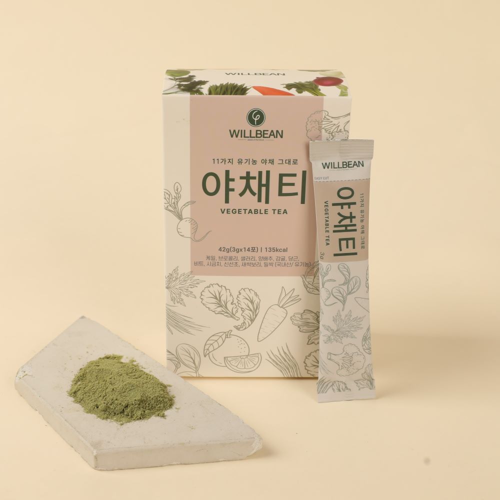 윌빈 야채티 유기농 동결건조 야채 분말 가루 100% 국내산 채소 생식 파우더 - 상품 이미지