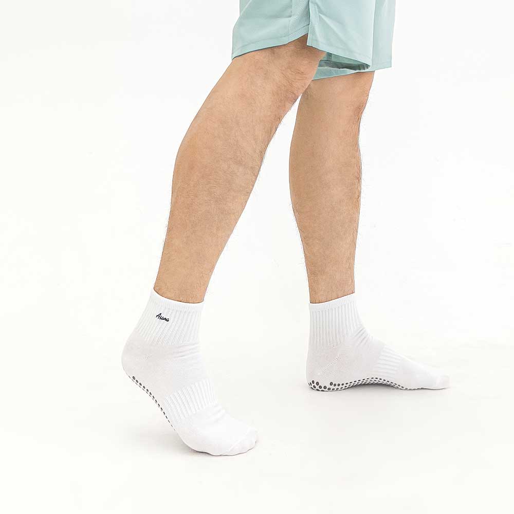아사나 골지 쿼터삭스(남성용) 스포츠 요가 필라테스 양말 남자 논슬립 미끄럼방지 발큰여성 - 상세 이미지 2