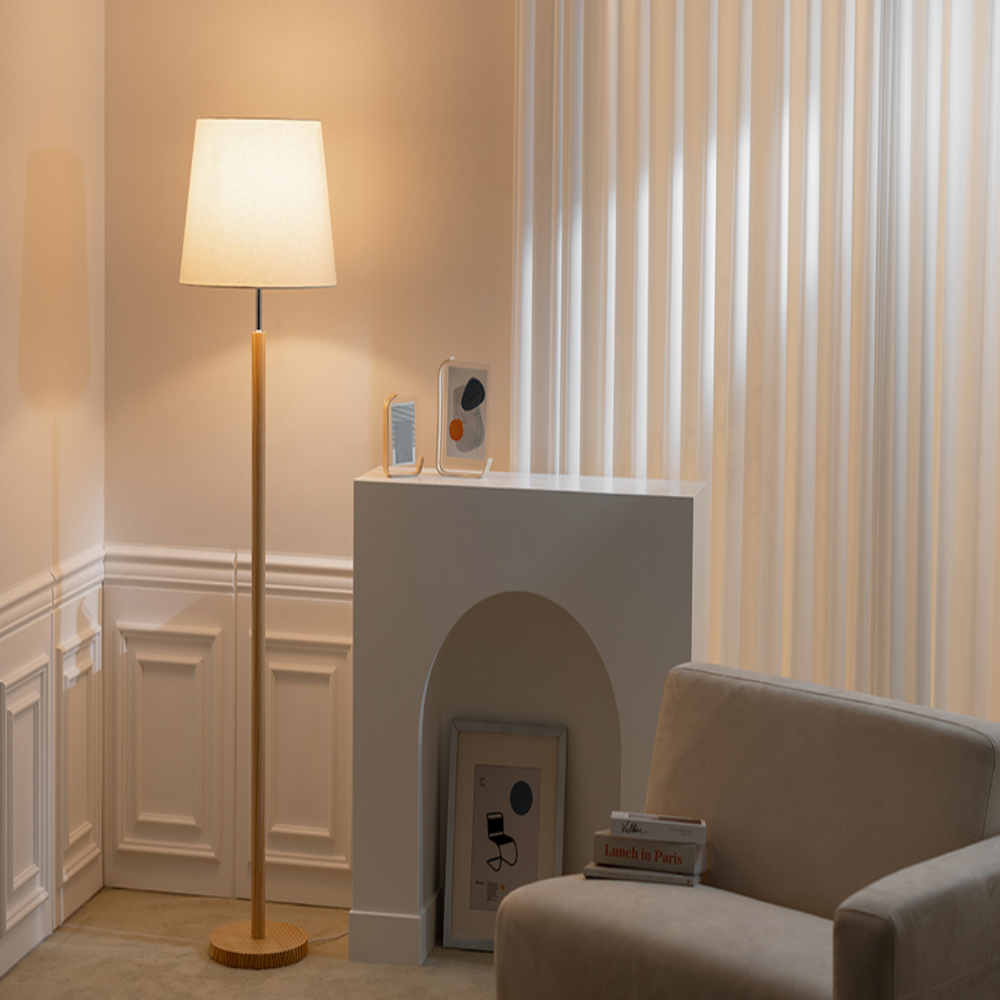 거실 장스탠드 LED 국산 우드 플로어 스탠드 조명 A타입