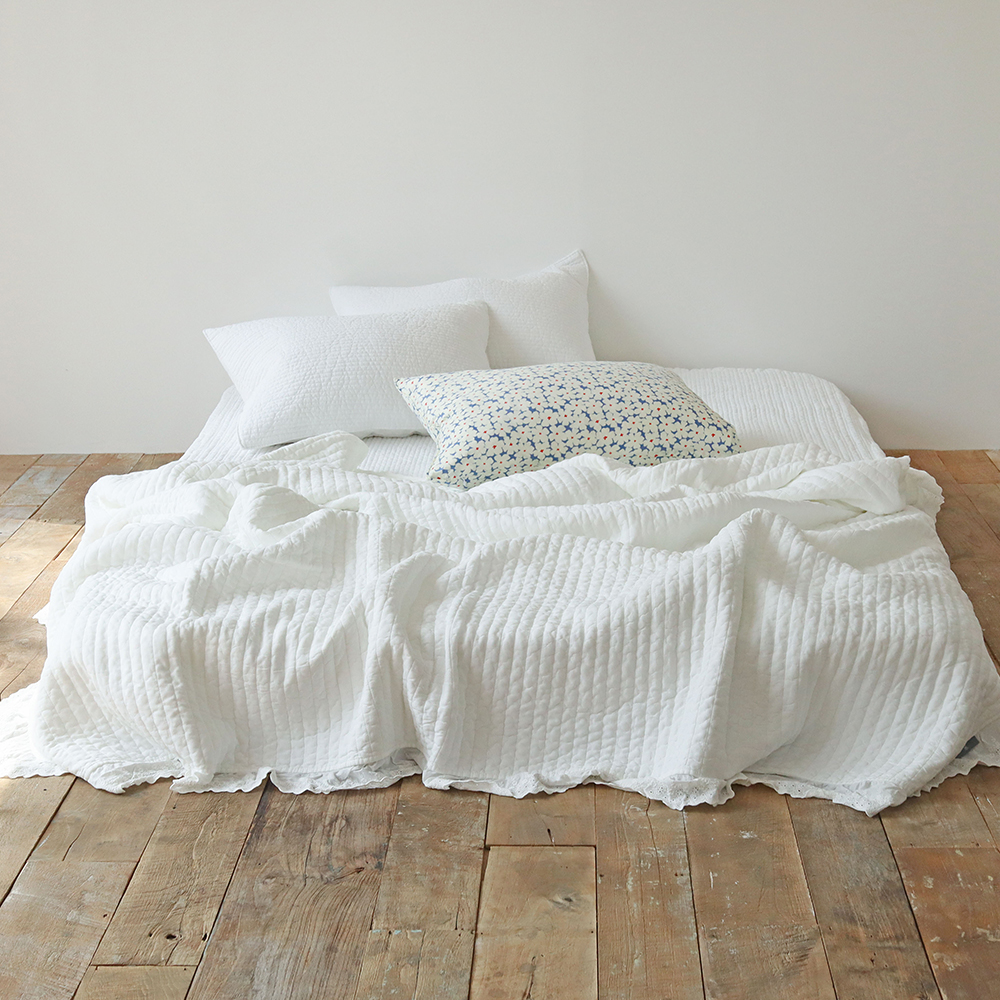 프랑수아 레이스 모달 스프레드 피그먼트 워싱 사계절 침대 이불겸패드 160x210