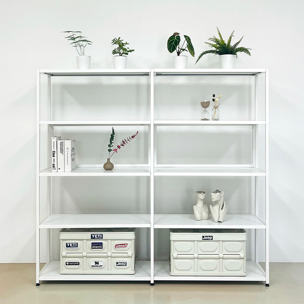 심스 듀얼 철제선반 조립식 창고 베란다 앵글 경량랙 랙 렉 5단 1580x350x1460