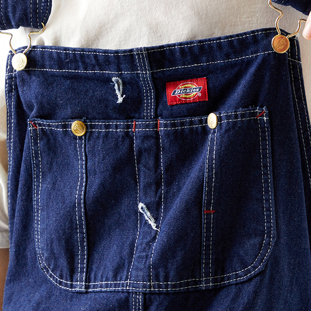 디키즈 인디고 빕 오버롤 멜빵바지 점프슈트 - 상세 이미지 3