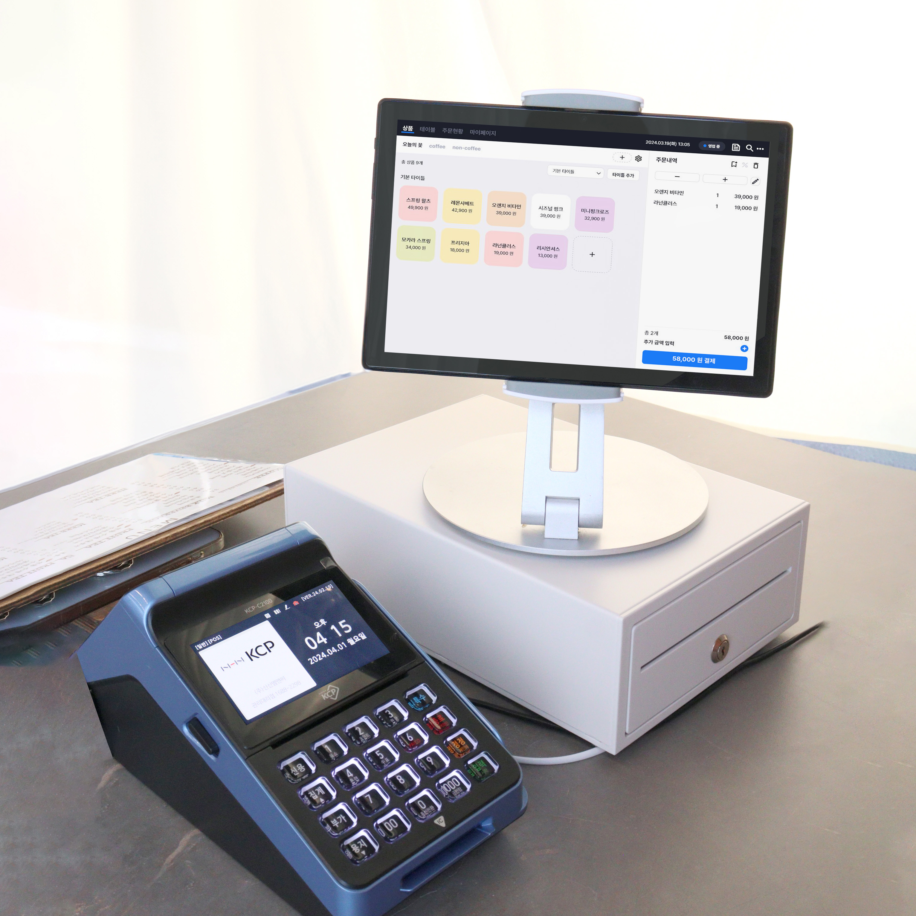 헬로 태블릿 포스기 애플페이 POS NFC 키오스크 카드단말기 포스프로그램 - 상품 이미지