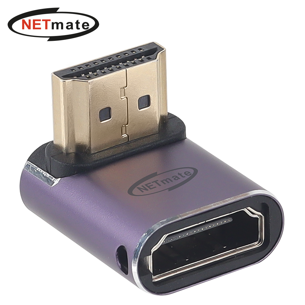 강원전자 넷메이트 HDMI 2.1 M/F 아래쪽 꺾임 젠더 NM-HG2104 - 상품 이미지