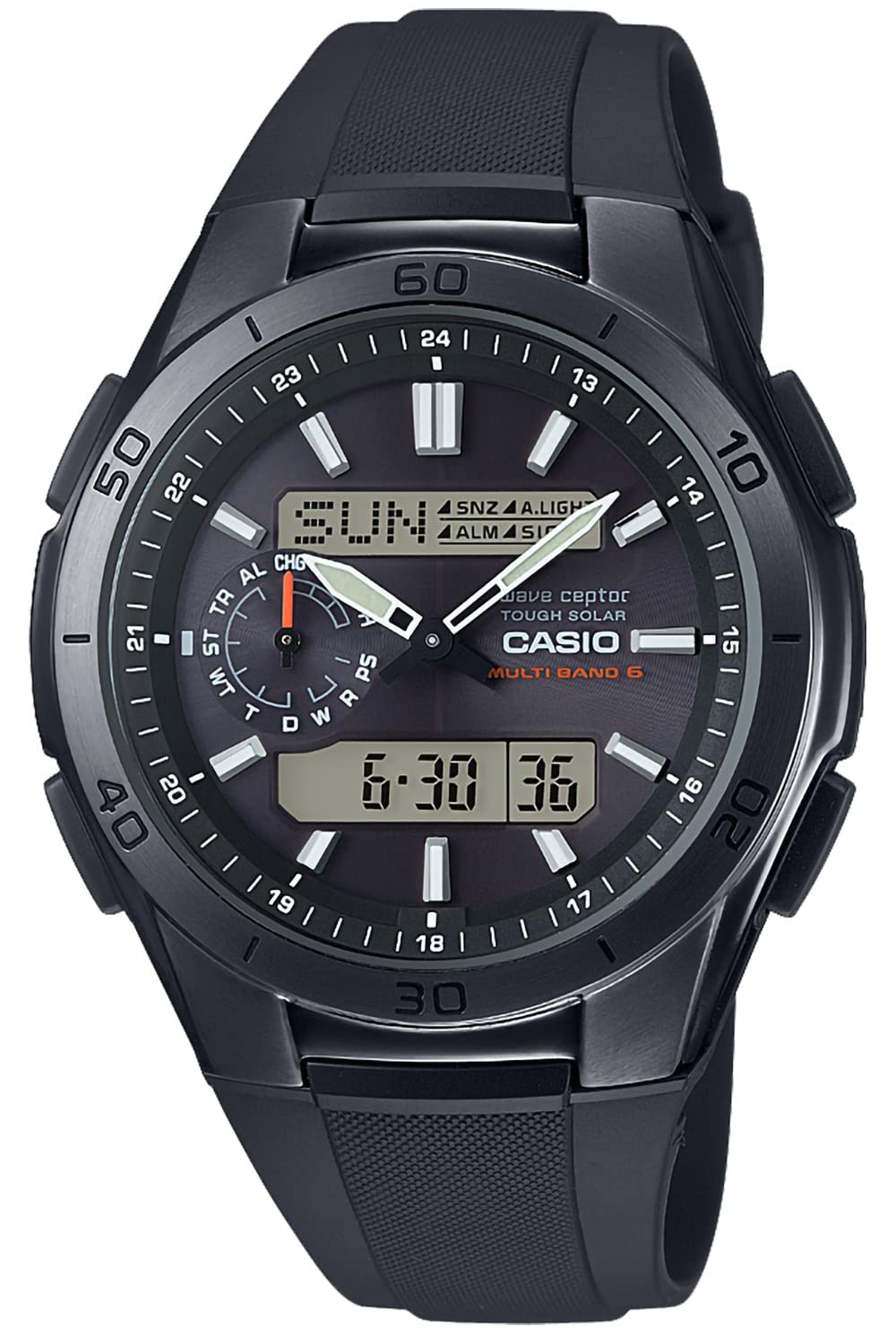 카시오 Casio 손목 시계 블랙 WVA-M650B-1AJF 웨이브셉터 일본직구 - 메인 이미지
