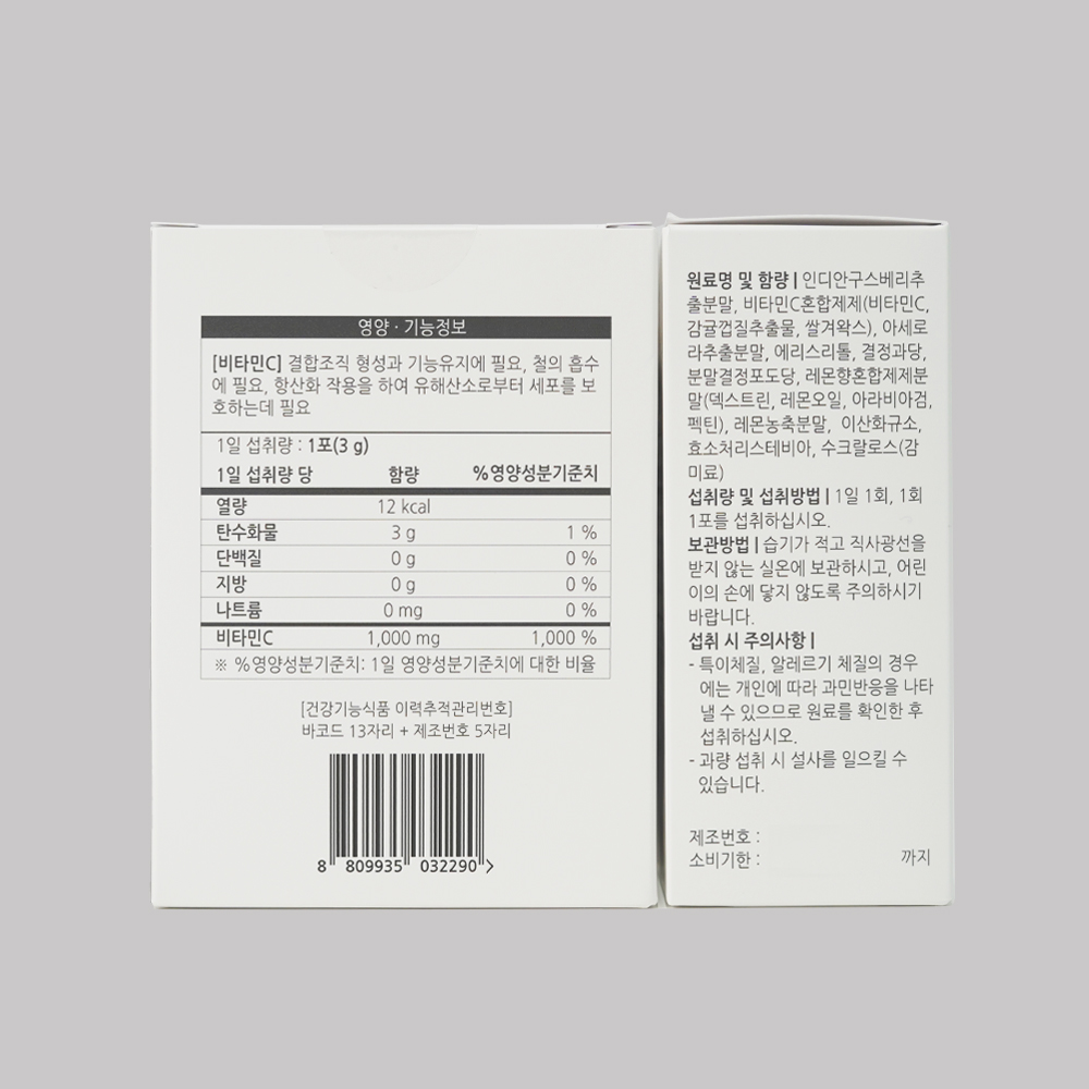 닥터체크 원퍼데이 트루 비타민C 고함량 1000mg 분말형 스틱 비타민C 30포 6박스 - 상세 이미지 5