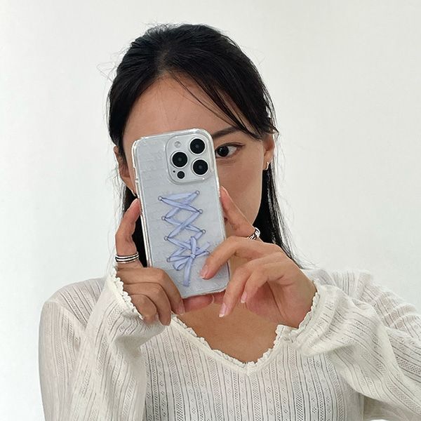 케꾸 아이폰 17 프로 맥스 코르셋리본 젤하드 맥세이프 폰케이스 - 상세 이미지 3