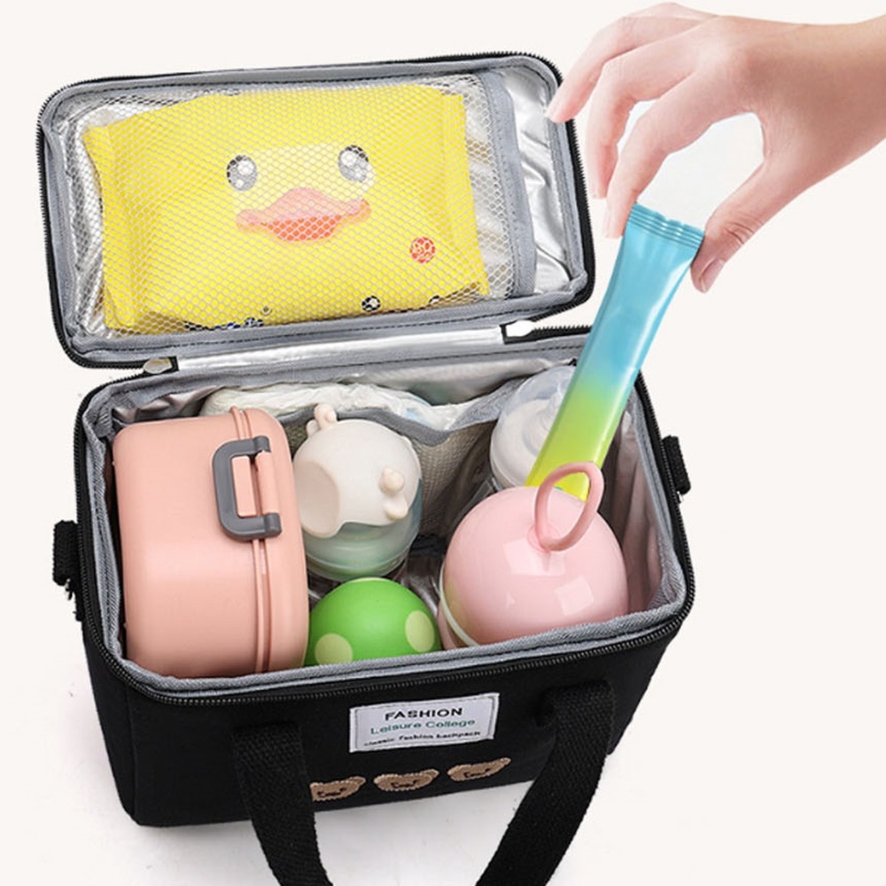 곰돌이 이유식 쿨러 백 미니 보냉 가방 아이스 박스 휴대용