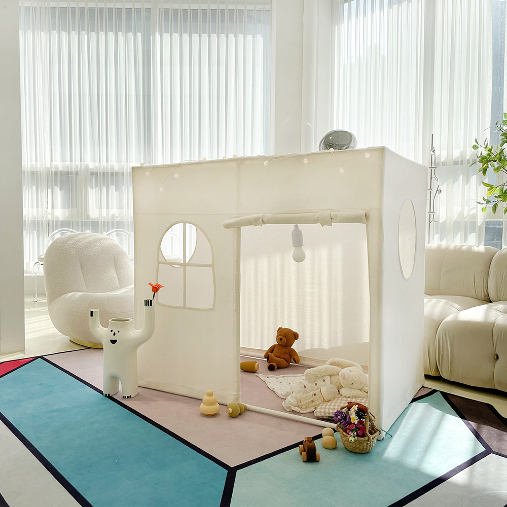 심플룸 직사각 아기 텐트 인디언 유아 키즈 플레이하우스 어린이