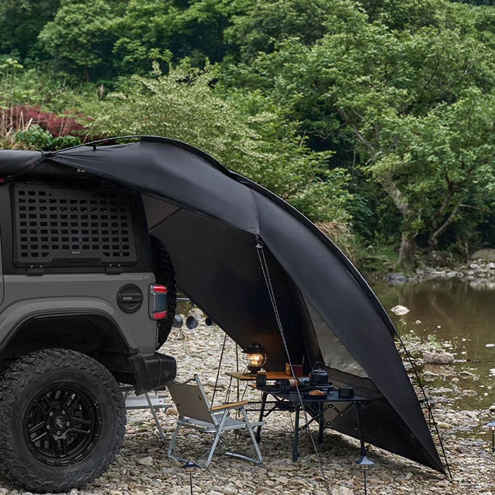 모비가든 차량용 블랙코팅 타프 그늘막 어닝 텐트 자동차 차박 쉘터 도킹