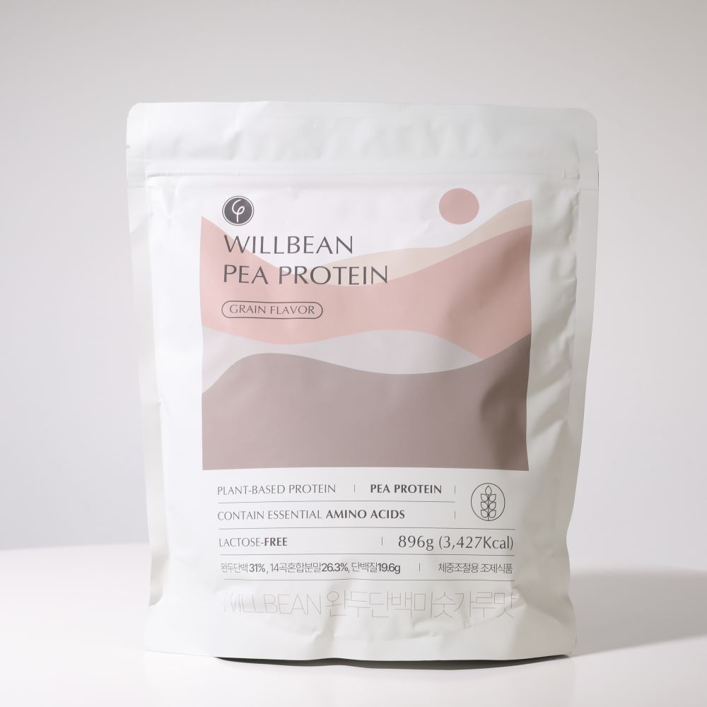 윌빈 완두단백100%식물성 단백질 쉐이크896g다이어트 프로틴 파우더 미숫가루맛 식사대용