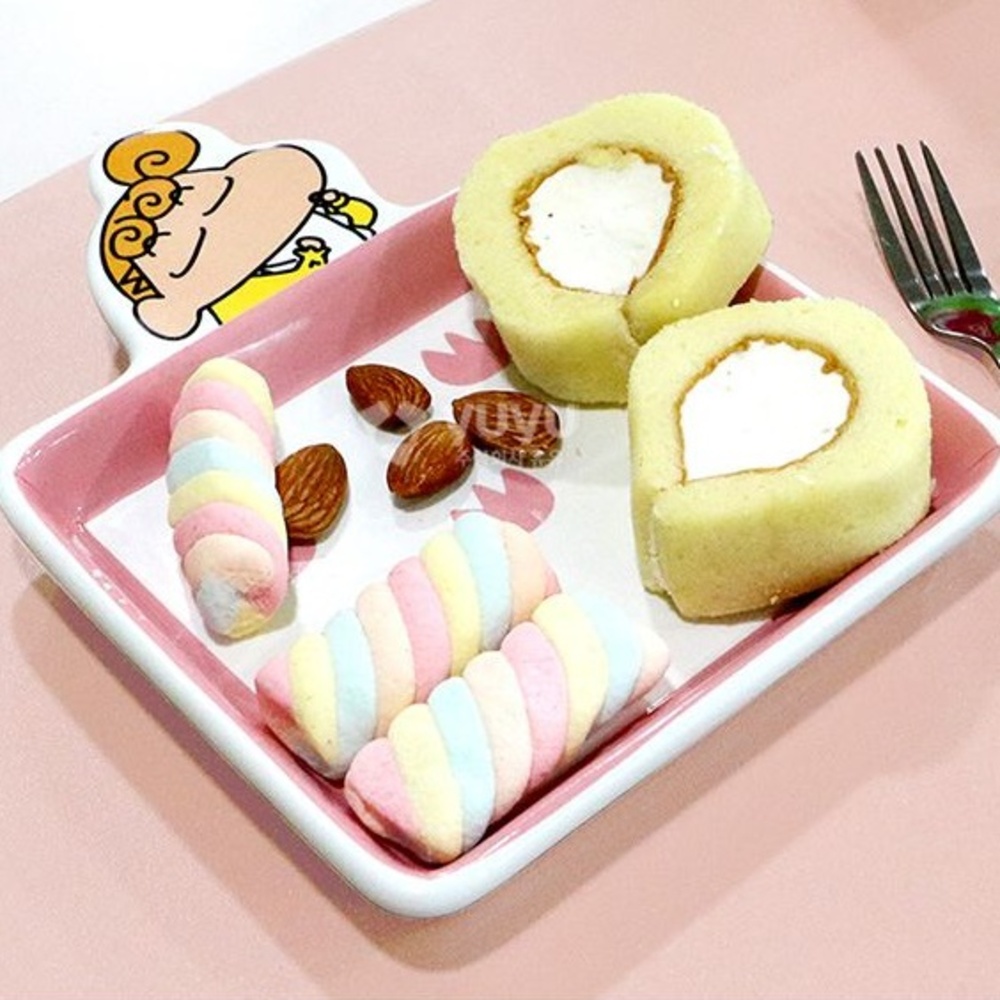 귀여운 짱아 이불 모양 간식 접시 예쁜 작은 미니 도자기 앞접시 - 상세 이미지 3