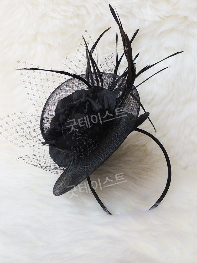 귀족모자 모직펠트 개화기 경성 컨셉의상 신부 베일 촬영 연극무대 소품 웨딩 - 상세 이미지 3