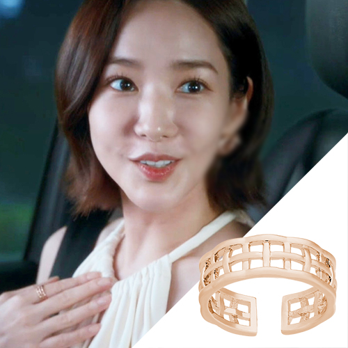 박민영 한승연 착용 폴브리알 니트 링 반지 POBR0246 볼드 유니크 오픈 여자 선물 - 상세 이미지 2