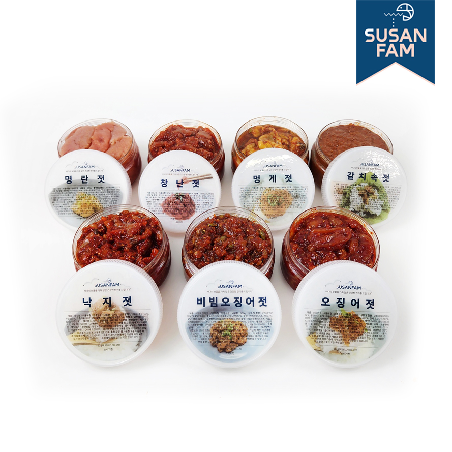 7종 갈치속젓 젓갈 600g 멍게젓 500g 오징어 비빔 낙지 창난 명란 국내제조 - 상세 이미지 2