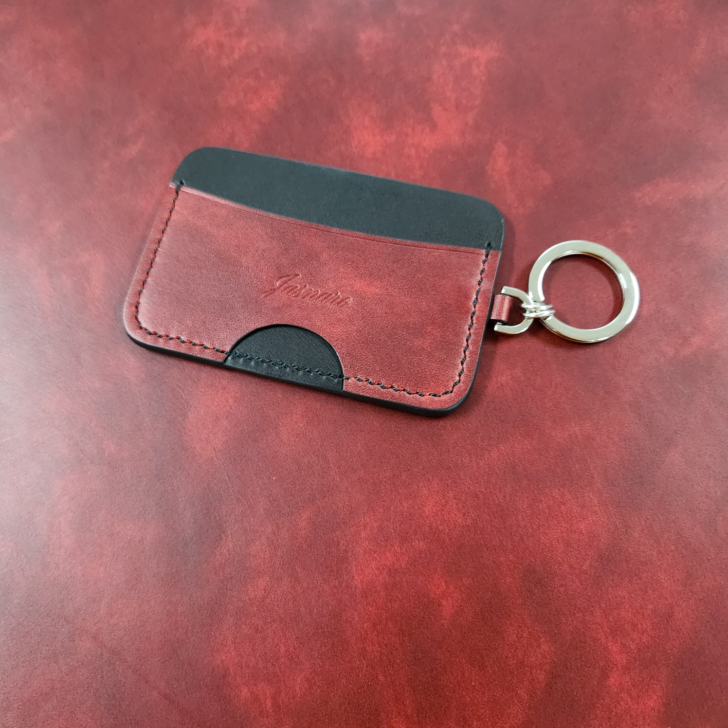 슬림 카드슬롯 소가죽 카드홀더 가죽공방 이니셜각인 (VOL11)