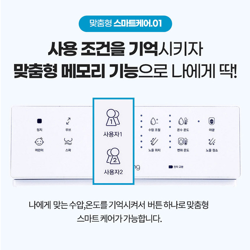 필터가 필요없는 블루밍 스마트케어 IPX7등급 리모컨 직수 방수비데 IPX-RX323A PLUS 이미지 6