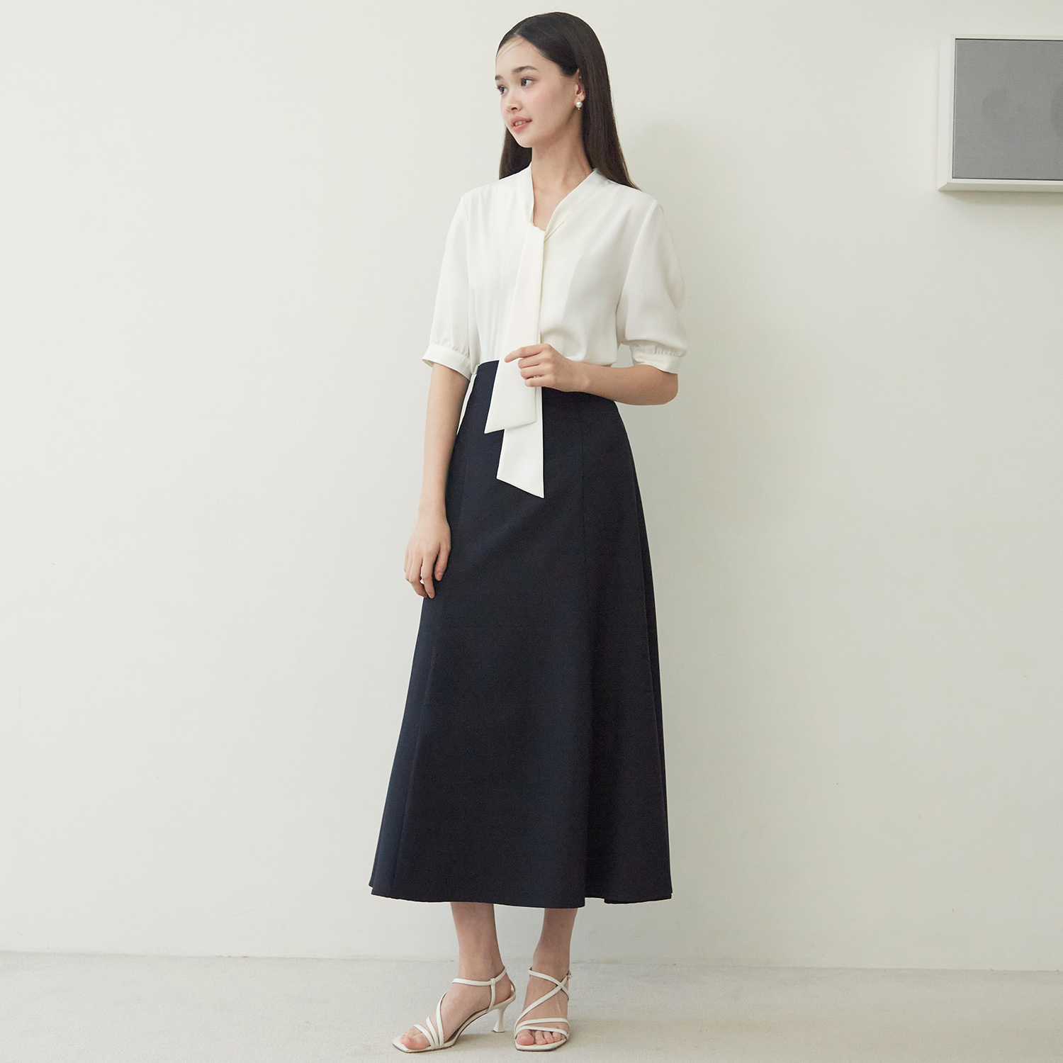 [제로스트릿]머메이드 롱 스커트 MERMAID LONG SKIRT / NAVY - 상세 이미지 3
