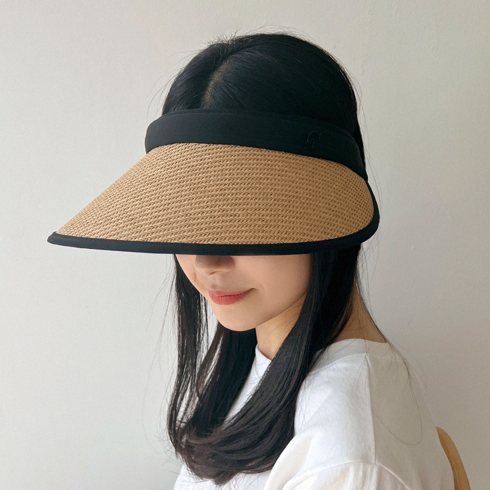 라탄 썬캡 밀짚 선캡 여름 바이저 UV 차단 모자 썬캡 추천