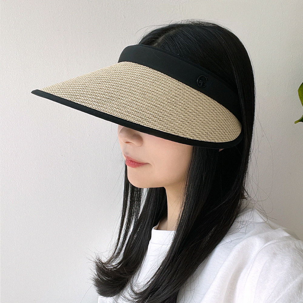 라탄 썬캡 밀짚 선캡 여름 바이저 UV 차단 모자 썬캡 추천