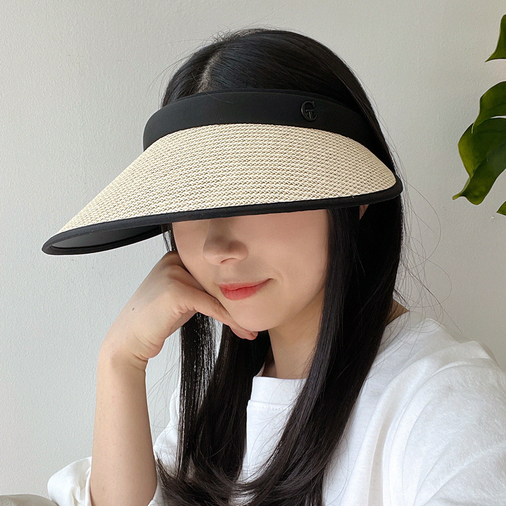 라탄 썬캡 밀짚 선캡 여름 바이저 UV 차단 모자 썬캡 추천