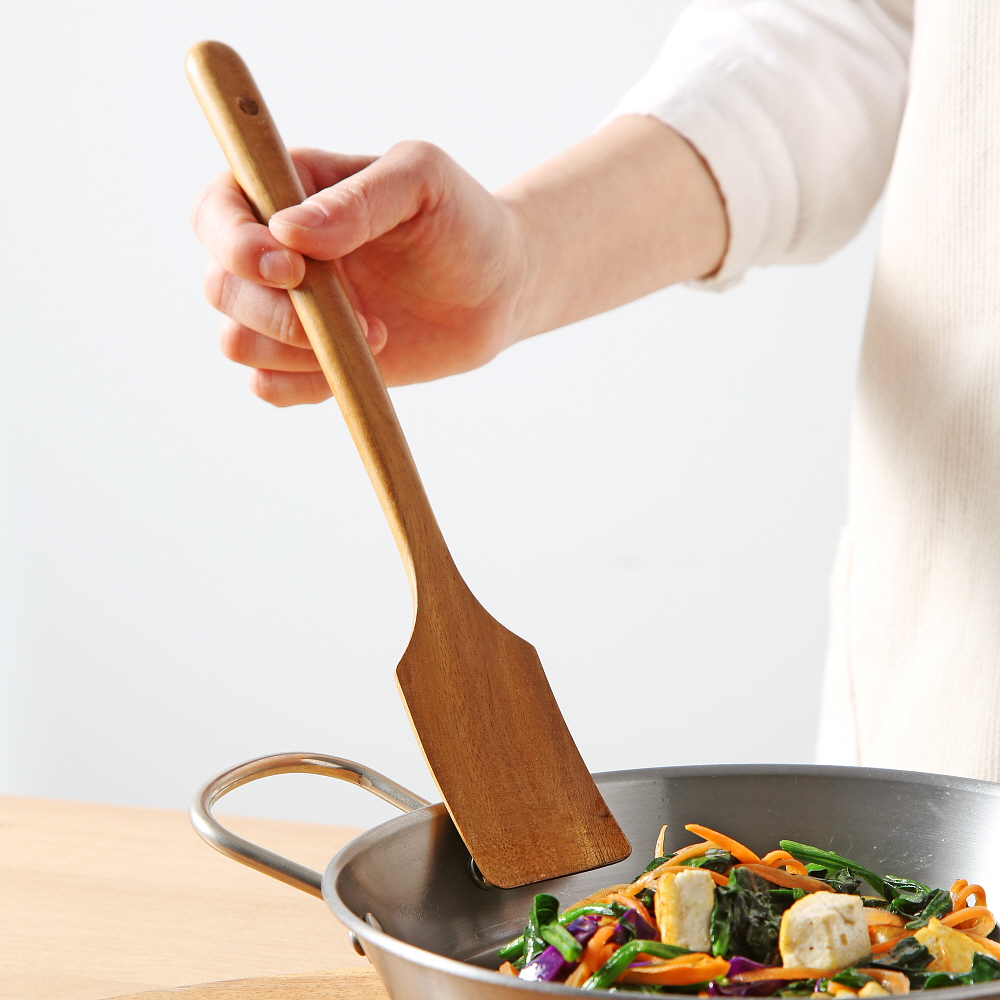 마리포사 키친툴 나무 조리도구 월넛 우드 원목 볶음 / 사각 뒤집개(M) 34cm - 상세 이미지 2