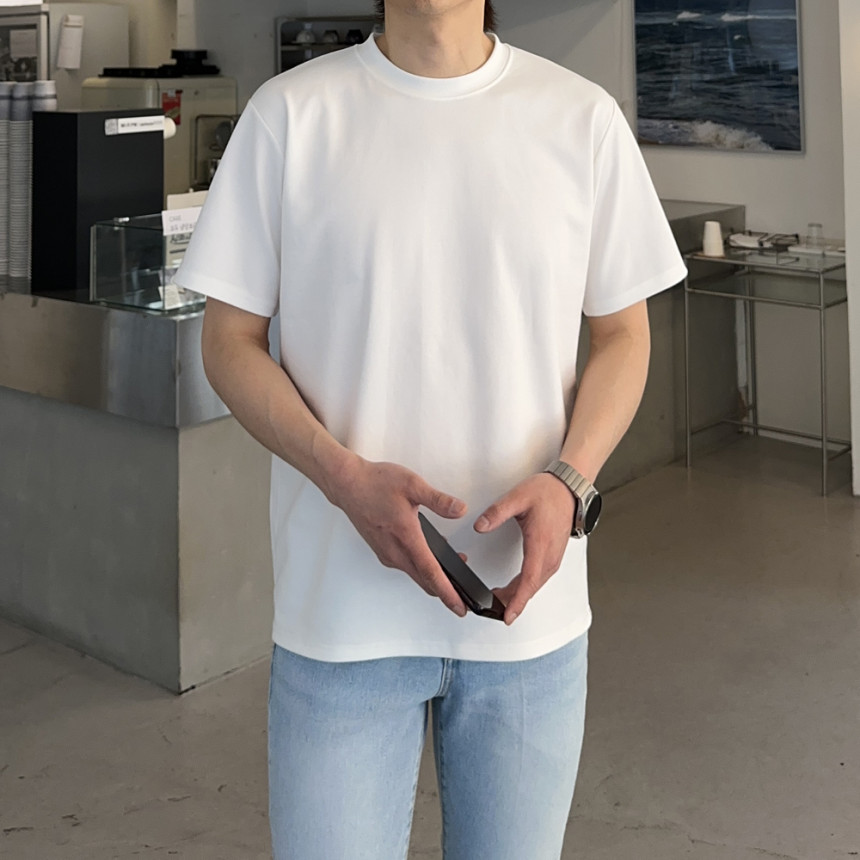 22컬러 특양면 반팔티
