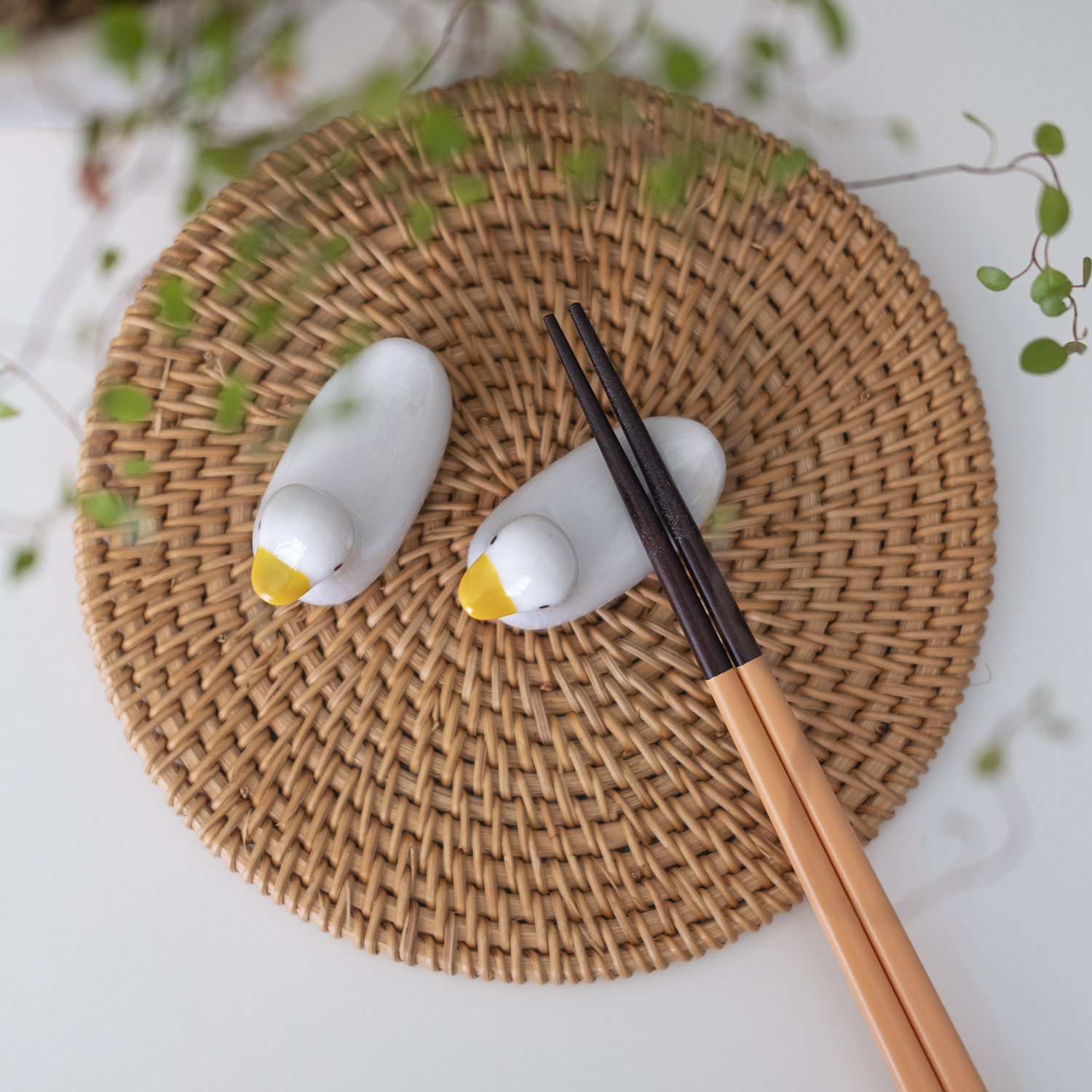 오리 도자기 젓가락 받침 수저 받침대 - 상세 이미지 2