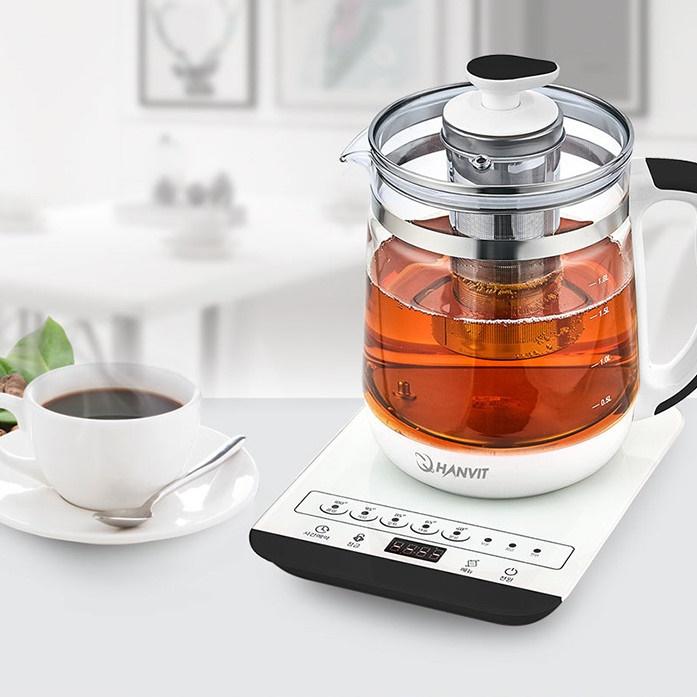 분유포트 보온 티 전기포트 투명 무선전기주전자