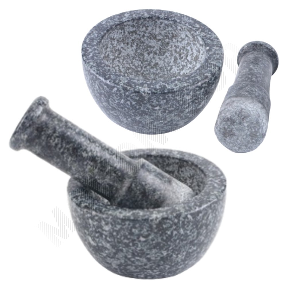 손절구 약절구 미니 소형 돌 절구 방망이 공이 절구통 10cm - 상품 이미지