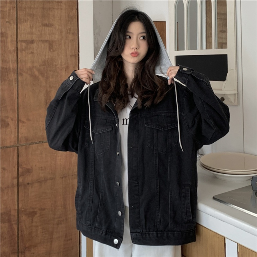 웨딩임파서블 7화 전종서 후드 청자켓 루즈핏 오버핏 데님 옷 패션 의상 야한사진관 권나라 - 상세 이미지 4