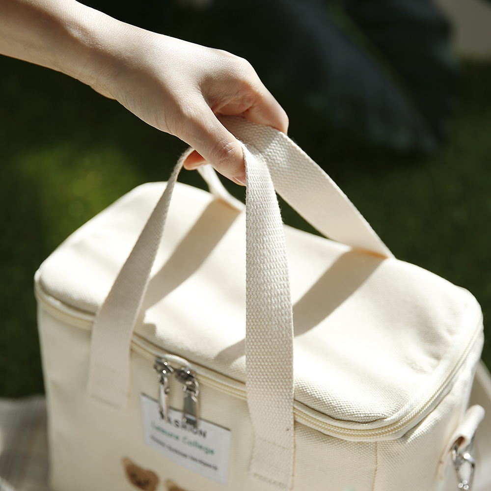 곰돌이 피크닉 보온 보냉백 이유식 도시락 가방 아이스 쿨러백