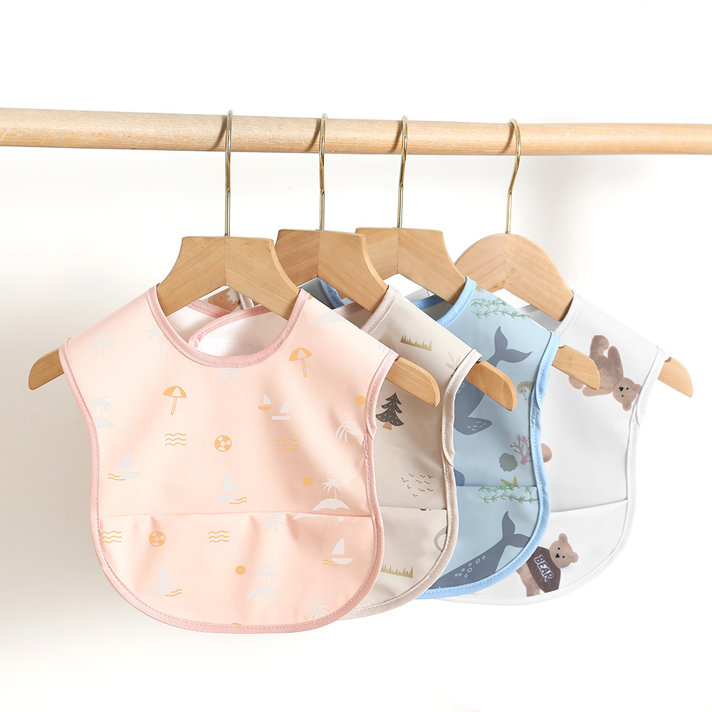 르메이어 아기턱받이 민소매 방수 자기주도 이유식