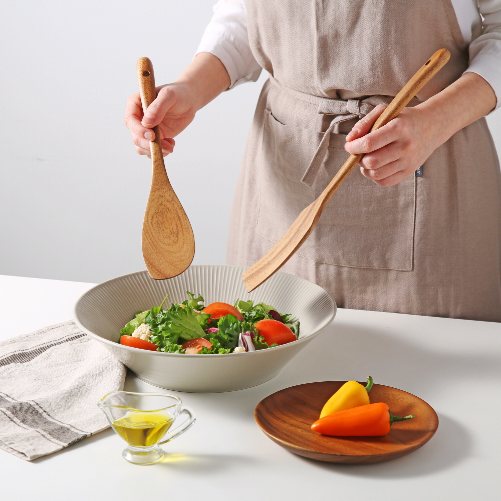 마리포사 키친툴 나무 조리도구 월넛 우드 원목 볶음 / 사선 뒤집개 30cm - 상세 이미지 3