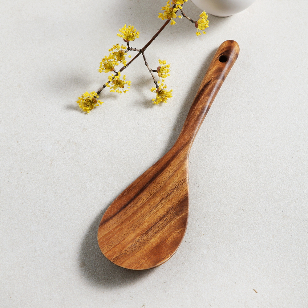마리포사 키친툴 나무 조리도구 월넛 우드 원목 볶음 / 원형 주걱 25cm - 상세 이미지 3