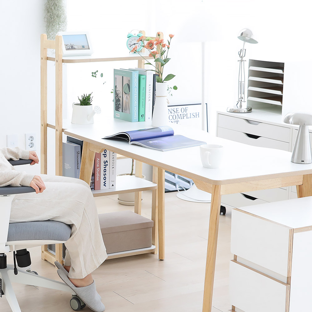 린백토리 LTG284J 낮은 미니 원목 4단 조립식 거실 책장 DIY 600